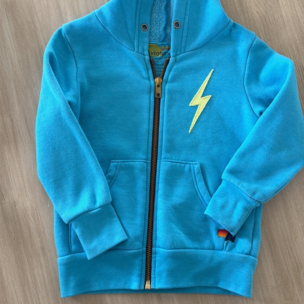 Aviator Nation Bolt Neon Blue and yellow kids size 2 set - Picture 3 of 9